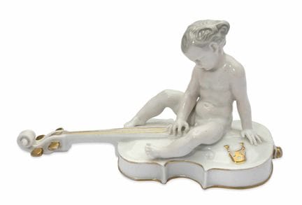 ROSENTHAL ‘THE CELLIST’ PORCELAIN FIGURE, AFTER A 
