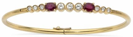 BRACCIALE A CERCHIO CON CERNIERA IN ORO GIALLO 18 