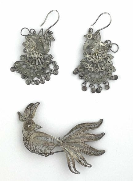 SET DI GIOIELLI IN ARGENTO A FILIGRANA
Composto da