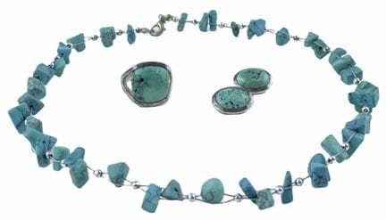 SET IN ARGENTO E TURCHESE
Composto da una collana,