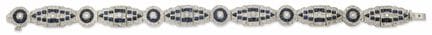 BRACCIALE IN ORO BIANCO CON DIAMANTI E ZAFFIRI
Bra