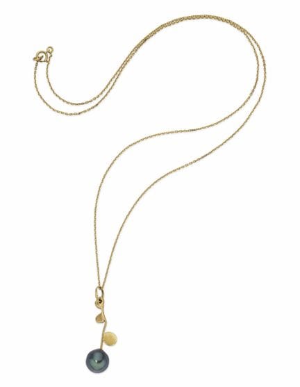 COLLANA IN ORO GIALLO 18 CARATI E PERLA NERA
Caten