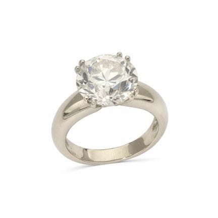 ANELLO IN ORO BIANCO 18 CARATI CON DIAMANTE DA 4,8