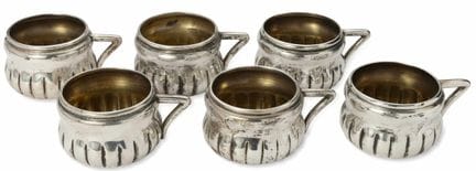 SIX PARCEL-GILT SILVER CUPS
Austria-Hungary, 1867 