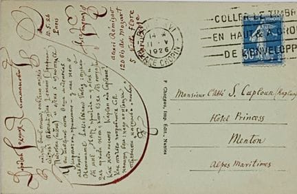 REMIZOV ALEXEI (1877-1957), AUTÓGRAFO
Carta autógr