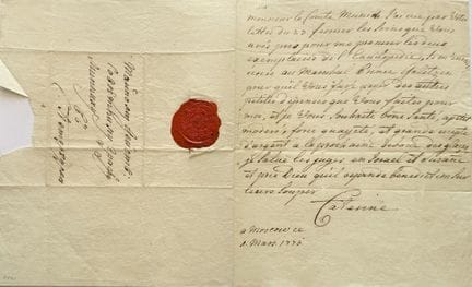 CATERINA II (1729-1796)
Carta autógrafa firmada «C