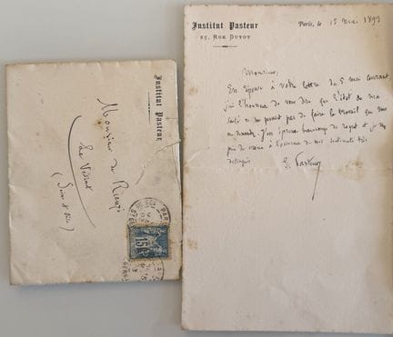 LOUIS PASTEUR (1822-1895)
Carta autógrafa firmada 