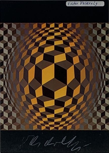 VICTOR VASARELY (1906–1997), AUTOGRAMM
Postkarte m