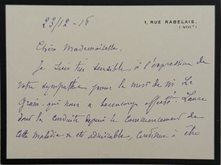 GUSTAVE EIFFEL (1832-1923)
Carta autógrafa, del 23