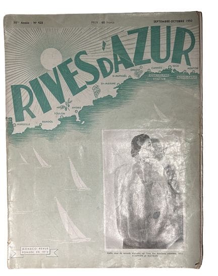 《插图月刊》，
《蔚蓝海岸》（摩纳哥评论）
第428期。1950年9月至10月。
法文版。
摩纳哥，