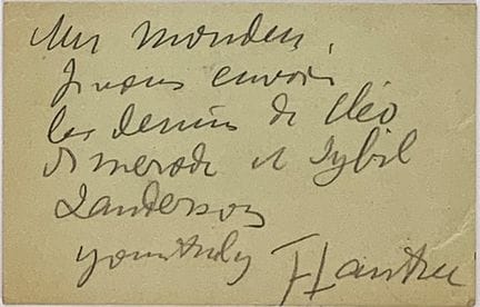 HENRI DE TOULOUSE-LAUTREC (1864-1901)
Postal autóg