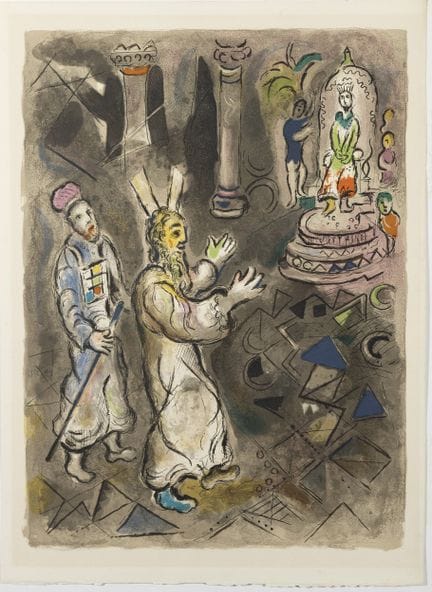 D’APRÈS MARC CHAGALL (1887-1985)
Moïse et Aaron de