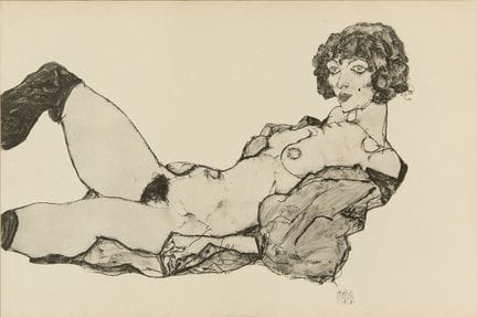 D’APRÈS EGON SCHIELE (1890-1918)
Nu féminin allong