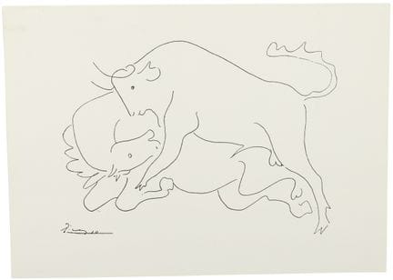 D’APRÈS PABLO PICASSO (1881-1973)
Taureau et étalo