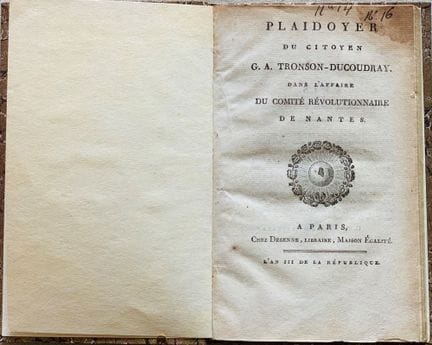 GUILLAUME ALEXANDRE TRONSON DU COUDRAY (1750-1798)