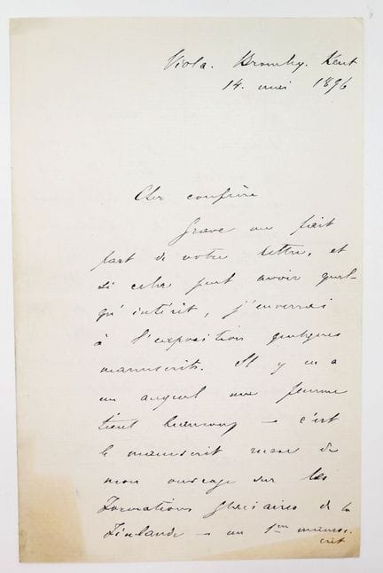 KROPOTKIN, P. A. (1842-1921), AUTÓGRAFO
Carta autó