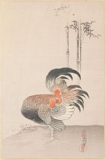 Naonobu KANO (1607–1650), after
Rooster and Bamboo
