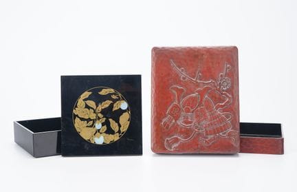 Japan, 20th century
Two lacquer boxes: one made of