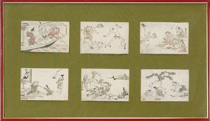TORII School, 18th century
Six genre and humorous 