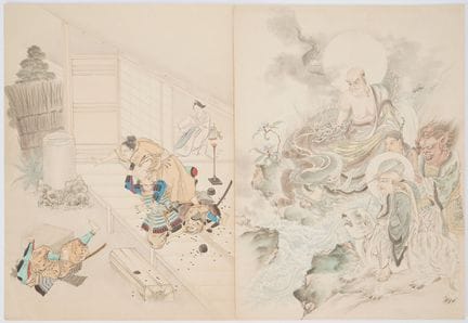 Japanese School, 19th–20th centuries
Rakan subduin