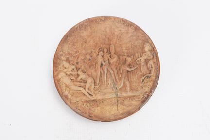 FRANCE, 19th century, tobacco box, small carved wo