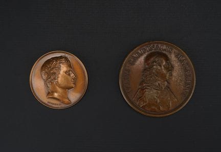 FRANCE, two medals
Napoleon by Andrieu; on the rev