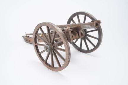 SPAIN, cannon; the barrel is made of iron and mark