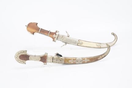 MOROCCO, set of 2 Koummya knives; the first has a 