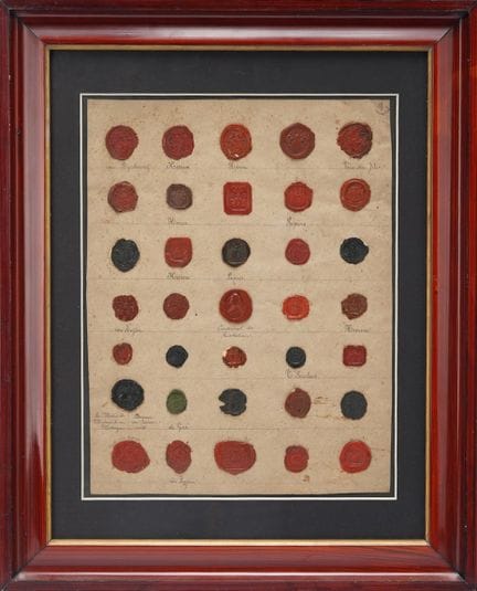 BELGIUM, Collection of wax seals from the Royal Ho