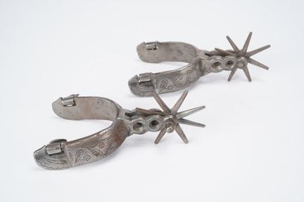 ARGENTINA-URUGUAY, pair of Gaucho spurs, chiseled 