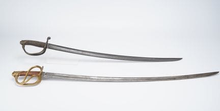 FRANCE, 19th century, set of 2 sabers; the first i