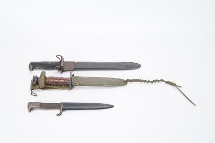 USA-GERMANY-JAPAN, set of 3 knives/daggers; the fi