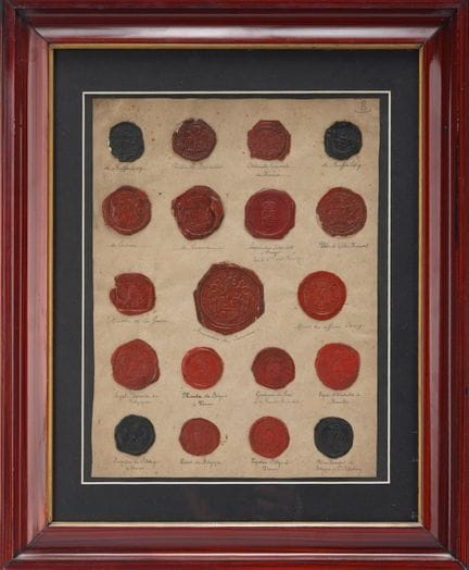 BELGIUM, Collection of wax seals from the Royal Ho