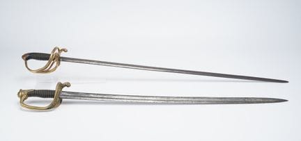 FRANCE, 19th century, set of 2 sabers; the first i