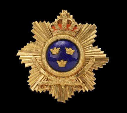 SWEDEN, Cavalry officer's headgear plate, second h