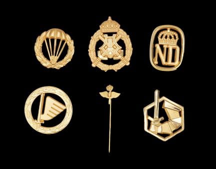 SWEDEN, Set of insignia, including aviation, parat