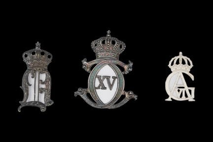 SWEDEN: Three insignia bearing the monograms of Ki