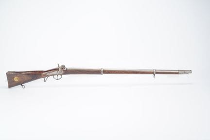 BELGIUM, black powder percussion rifle, octagonal 