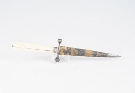 EUROPE, 19th century, small Masonic dagger, double