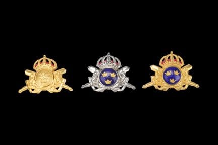SWEDEN, Three insignia: Hussars, Armored Cavalry, 
