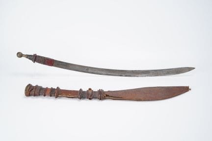 MALI-SENEGAL-GUINEA, Mandinka saber, curved steel 