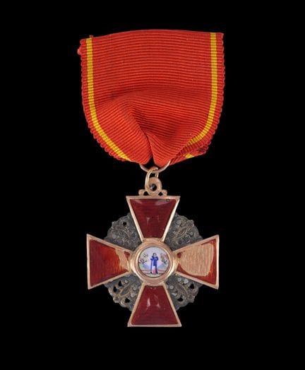 Russia
Order of St. Anne
Knight's Cross, in gold a