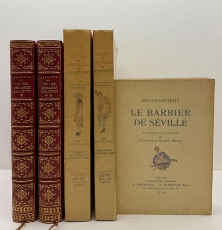 拉丰坦（J. de）。《童话与短篇小说》。巴黎，吉贝尔父子出版社，1940年。两卷本大开本（in-4