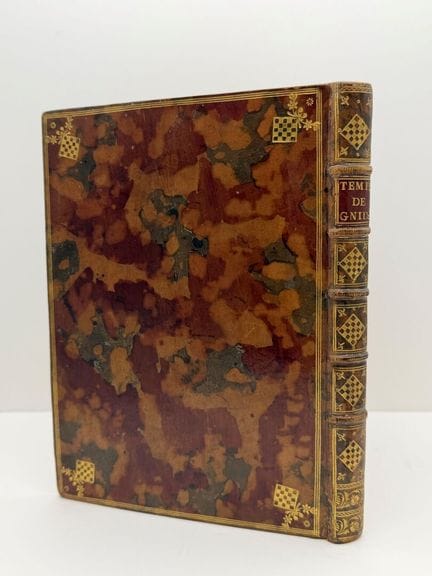 [孟德斯鸠]. 《格尼德神庙》。巴黎，勒米尔出版社，1772年。四开本（263×195毫米），紫红小
