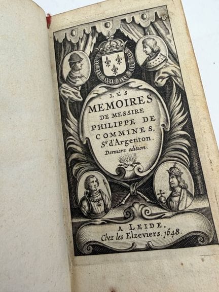 COMMINES (Philippe de). LAS MEMORIAS. Leiden, Elze