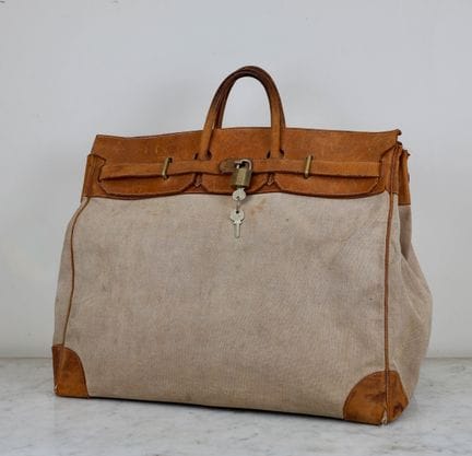 HERMES PARIS
Sac "Birkin" de voyage, 55 cm en toil