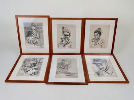 A. GAUTHIER (XXème siècle)
Ensemble de six dessins