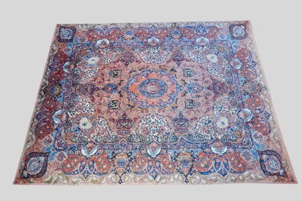 Tapis Tebriz (chaine et trame en coton, velours en