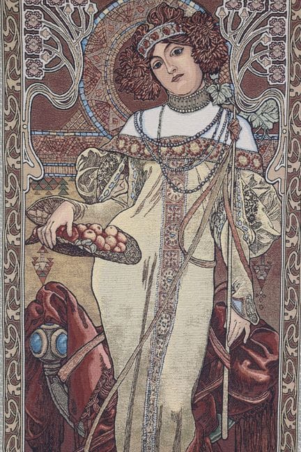 Art Nouveau
Reproduction tissée figurant l’Automne