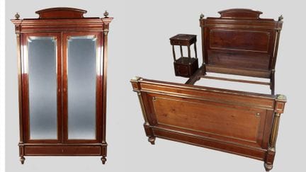 Mobilier de chambre à coucher de style Louis XVI c